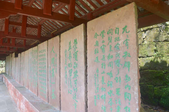 雅安蒙顶山茶文化碑廊