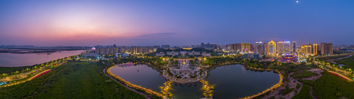 防城港夜景全景