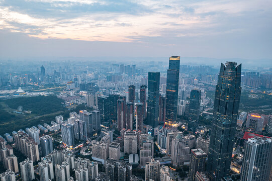 广西南宁东盟商务区夜景