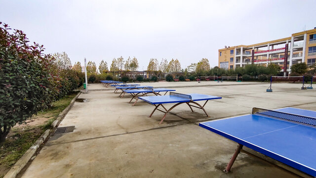 学校乒乓球桌乒乓球运动区