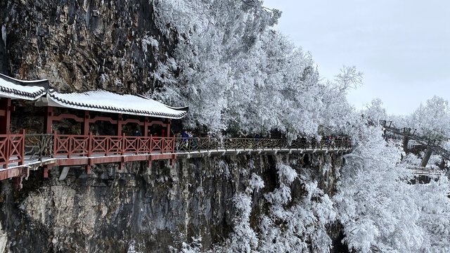 湖南张家界雪景