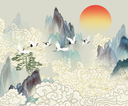 禅意山水画