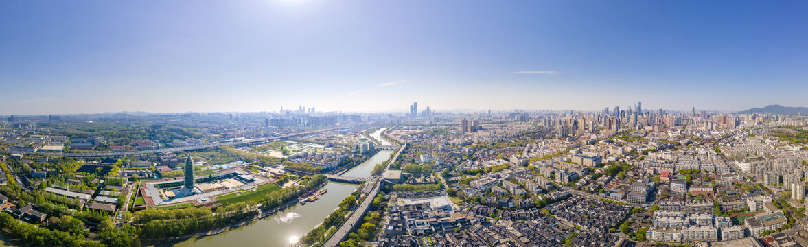 南京城市风光航拍全景