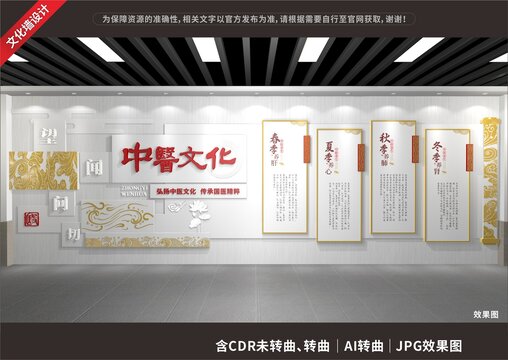 中医文化展示展厅墙