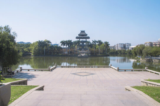 漳浦西湖公园广场