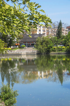 漳浦西湖公园东门景观