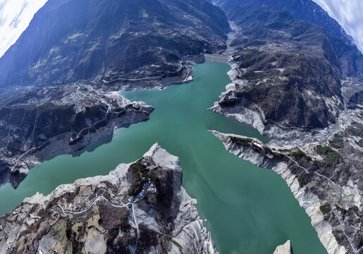 硗碛湖全景