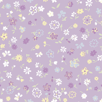 浅紫底小碎花