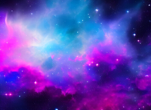 紫色梦幻星空