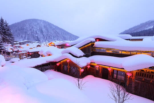 雪乡夜景