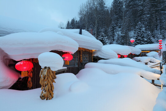 雪乡夜景