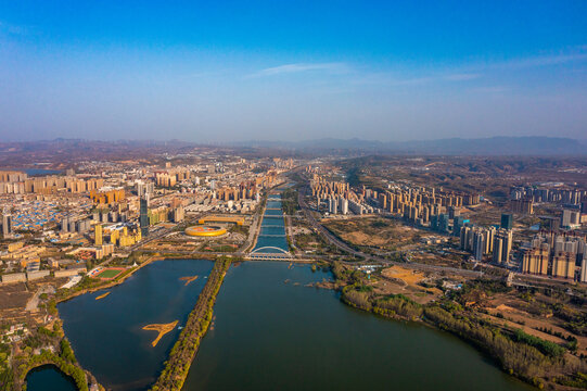 河南省三门峡市城市风光