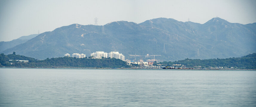 香港元朗深湾畔海边村庄