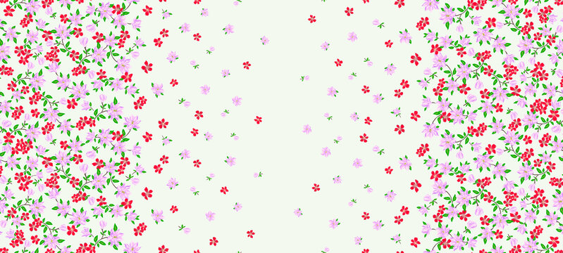 米底粉红双边定位花
