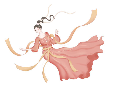 古风唯美仙女手绘插画