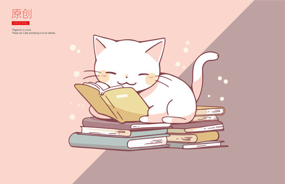 读书的猫咪