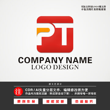 PT字母LOGOPT标志