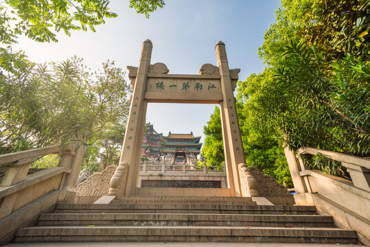 中国江苏南京的阅江楼风景