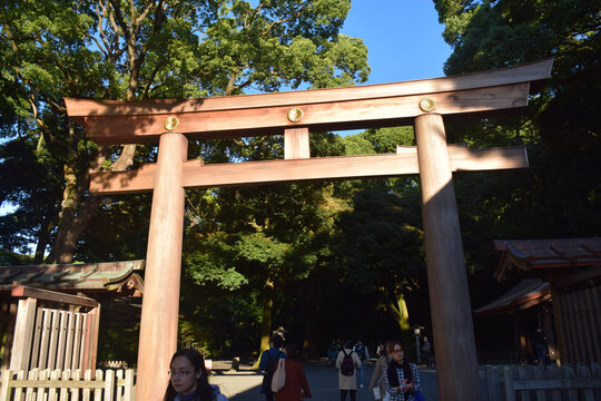 日本神社木制鸟居