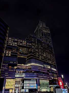 香港建筑夜景灯光