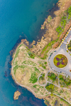 航拍云南大理洱海月湿地美景