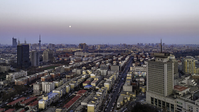 中国长春市城区初春晨景