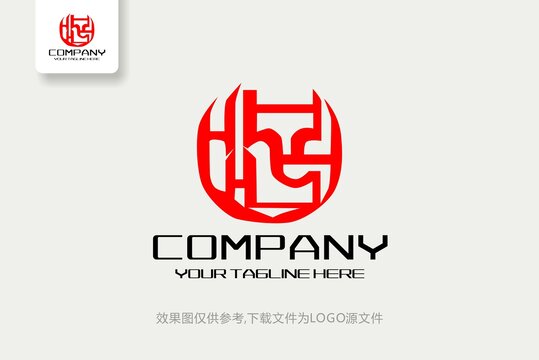 HE中字金融投资印章LOGO