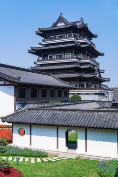 广州市文化馆中心阁古建筑风景