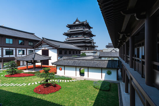 广州市文化馆园林庭院建筑风景