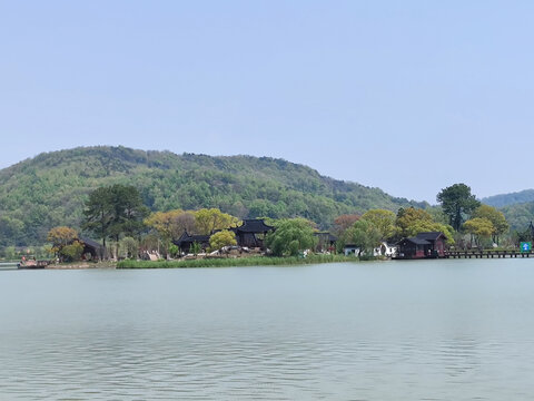 自然风景湖泊南北湖