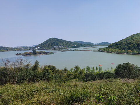 自然风景湖泊南北湖