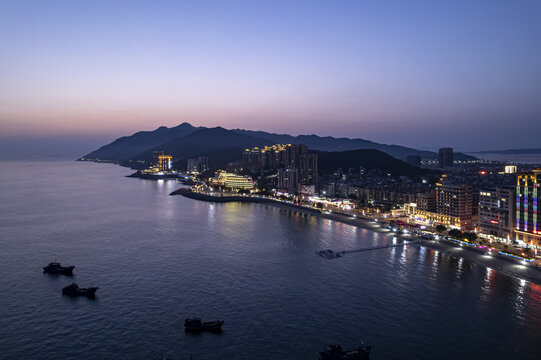 汕头南澳岛晚霞夜景