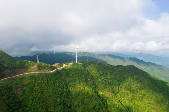 罗定风车山风电航拍