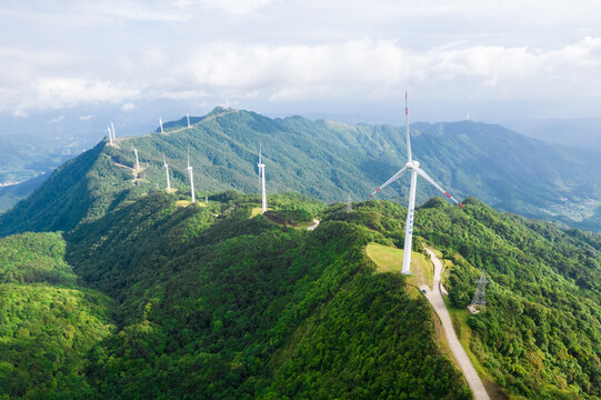 罗定风车山风电航拍