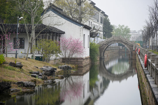 苏州桃花坞春季江南水乡风光