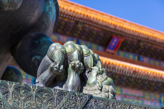 北京故宫青铜狮