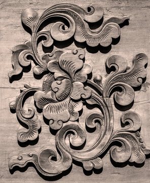 老建筑木雕花纹