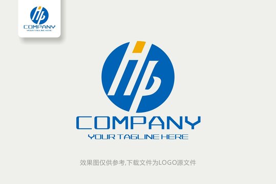 HP蓝色创意简约LOGO