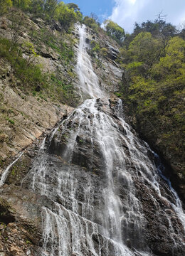 安徽岳西天峡景区通天瀑布