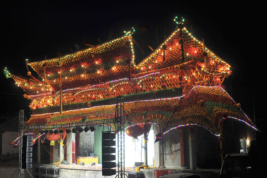 大石戏台夜景1