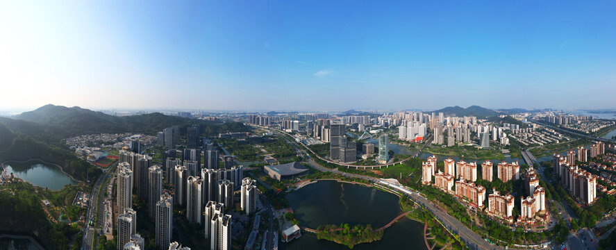 凤凰湖上空全景图