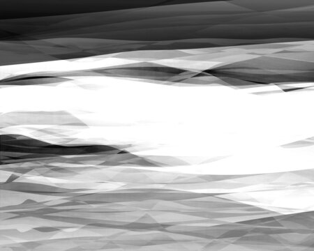 黑白时尚抽象山水