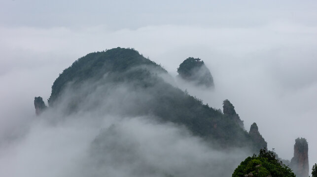 仙华山九霄亭云海风光