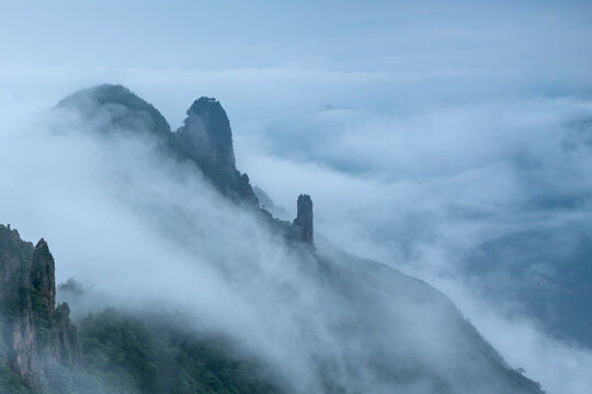 浦江仙华山九霄亭云海