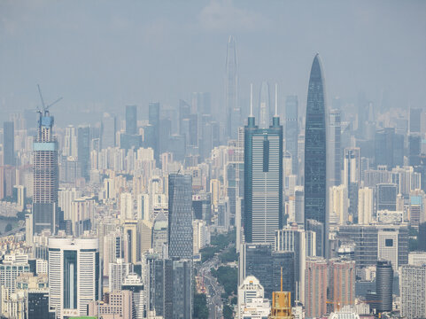 罗湖区深南东路航拍建筑景观