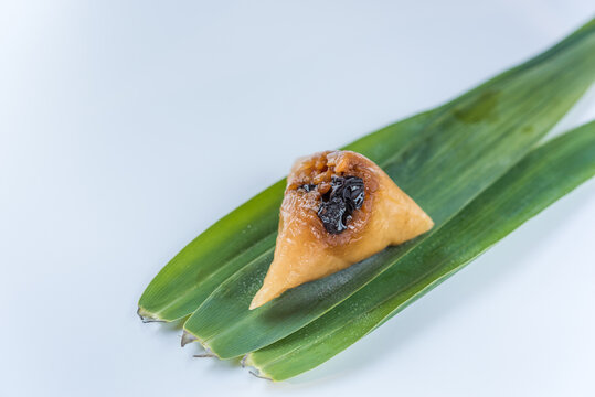 煮熟的粽子特写