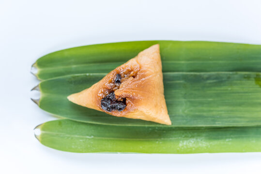 煮熟的粽子特写