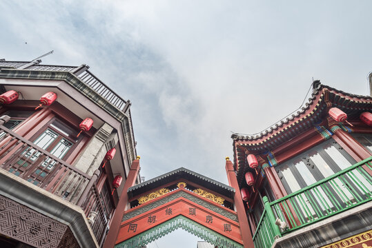 北京前门大街的复古建筑