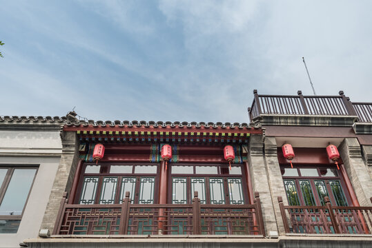 北京前门大街的复古建筑