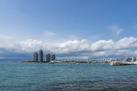 三亚凤凰岛海港风景